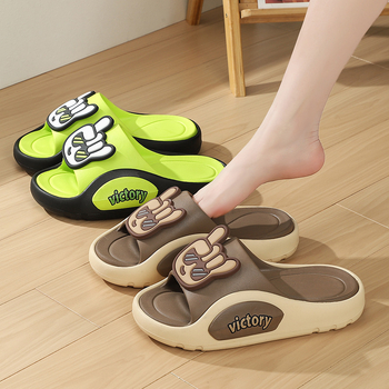 Férfi papucs, koreai stílusú, vastag talpú, csúszásmentes, EVA felső és EVA talp, 2025 tavasz