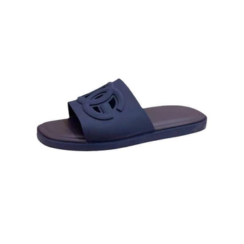 Șlapi unisex din piele de vită, talpă din cauciuc, slip-on, vară 2025