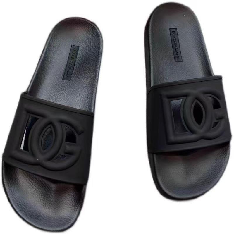 Șlapi unisex din piele de vită, talpă din cauciuc, slip-on, vară 2025