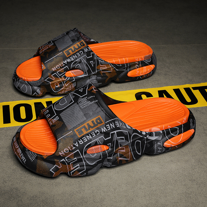 Papuci unisex EVA cu talpă groasă, tehnologie de injecție, stil tineret