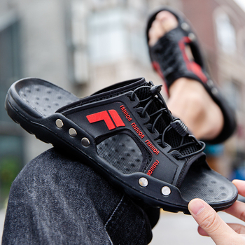 Muške casual sandale s otvorenim prstom (plastični gornji dio, mrežasta unutrašnjost, EVA đon)