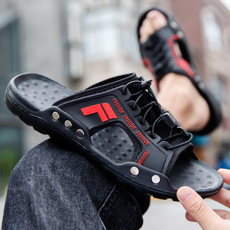 Muške casual sandale s otvorenim prstom (plastični gornji dio, mrežasta unutrašnjost, EVA đon)