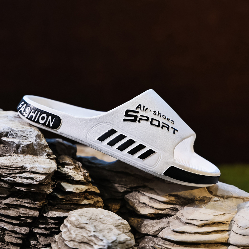 Chilunte uniszex EVA papucs otthonra és a strandra, lélegző vastag talp, nyitott lábujj, injektált talp