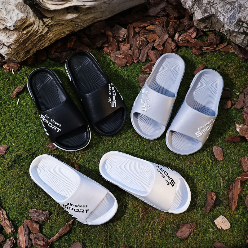 Chilunte uniszex EVA papucs otthonra és a strandra, lélegző vastag talp, nyitott lábujj, injektált talp