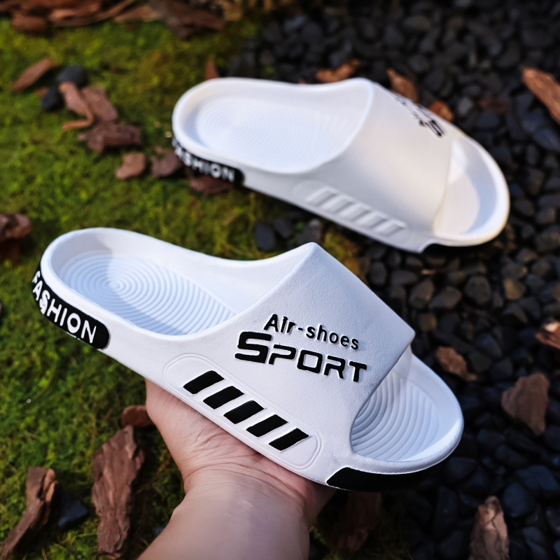 Chilunte uniszex EVA papucs otthonra és a strandra, lélegző vastag talp, nyitott lábujj, injektált talp