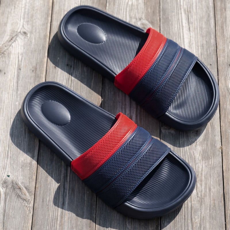 Papuci pentru cuplu, patru sezoane, cu bretea simplă, partea superioară din PVC, talpă EVA, rezistente la abraziune