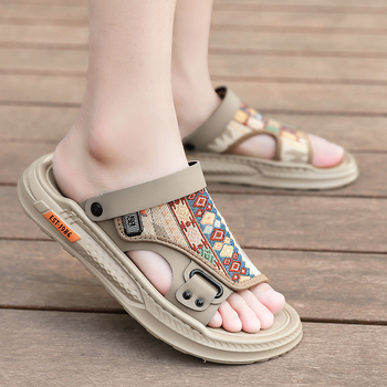 Férfi EVA szandál nyárra 2025 — szabadidős stílus, kettős felhasználás vezetéshez és mindennapi viselethez, EVA felső rész és EVA talp, puha talp, csúszásmentes