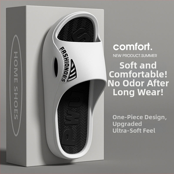 Papuci de bărbați cu partea superioară din PVC, talpă PVC, talpă moale, stil sport, interior și exterior