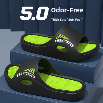 Papuci de bărbați cu partea superioară din PVC, talpă PVC, talpă moale, stil sport, interior și exterior