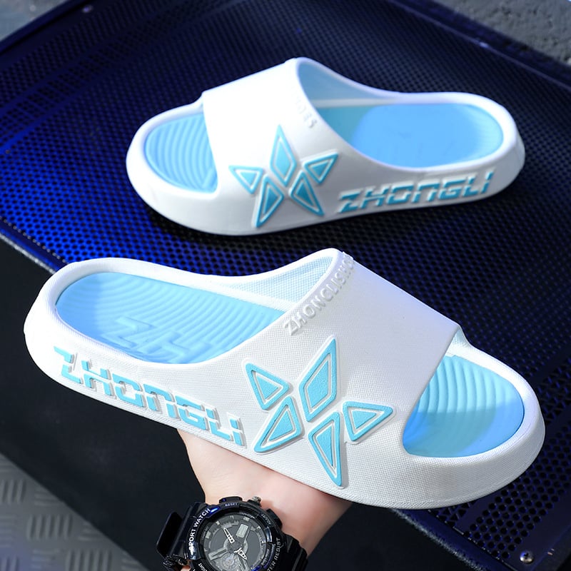 Férfi kültéri papucs, vastag csúszásmentes talppal, PVC felsőrész, PVC talp, injektált talpt technológia