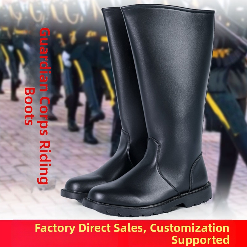 Rytierové čižmy, vysoké holene, okrúhla špička, štvorcový podpätok, vstrekovaná podrážka