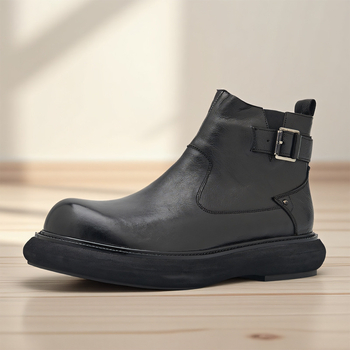 Martin cizme, stil britanic vintage, partea superioară din piele de vacă, fermoar lateral, înălțimea tocului 3-5 cm