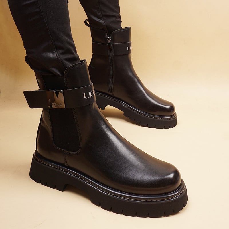 Ghete Martin pentru bărbați, partea superioară din plasă, talpă din cauciuc, toc platformă 3–5 cm, închidere cu șireturi în față