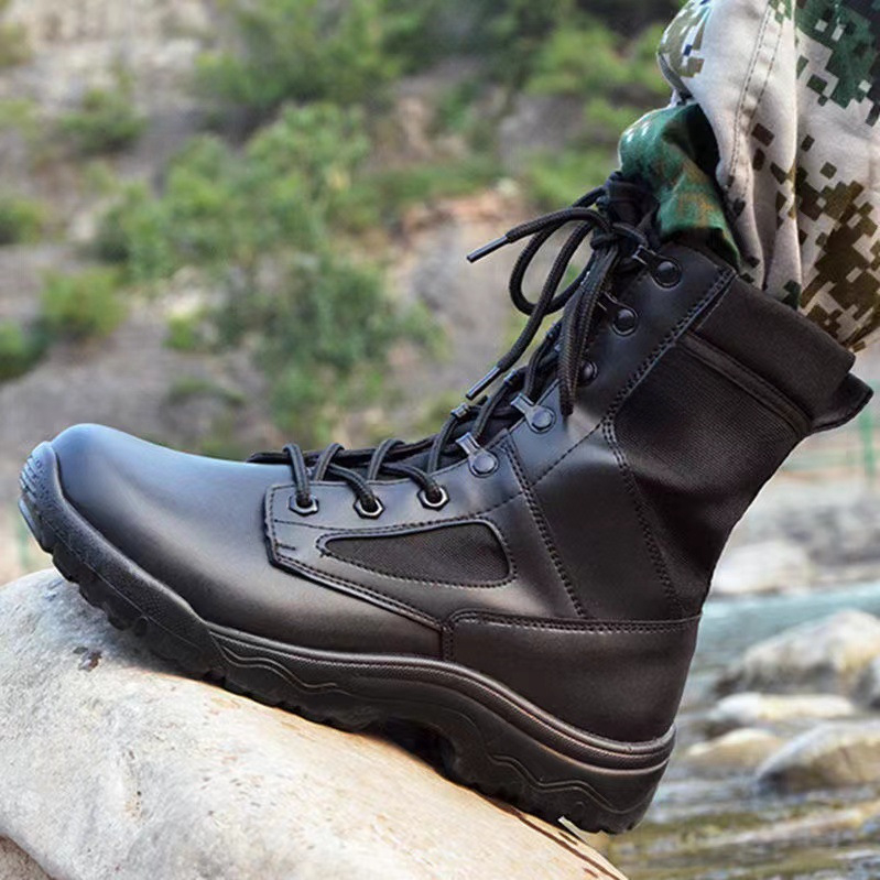 Ghete tactice unisex, înalte, cu partea superioară din plasă respirabilă, branț EVA, talpă antiderapantă