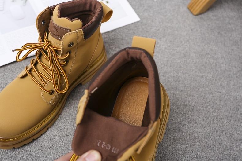 Ghete Martin din piele naturală, pentru bărbați, stil coreean