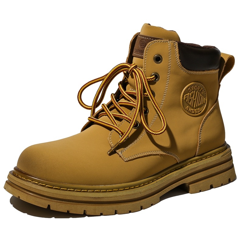 Ghete Martin din piele naturală, pentru bărbați, stil coreean