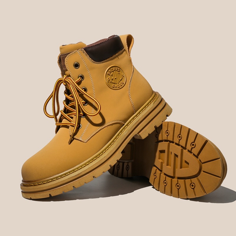 Ghete Martin din piele naturală, pentru bărbați, stil coreean