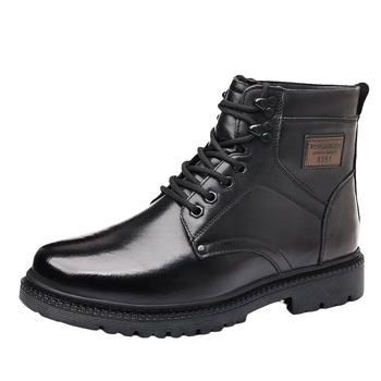 Ghete Martin - Piele de vită de prim strat, căptușeală din lână, talpă din cauciuc, șireturi în față, încălțăminte de iarnă impermeabilă