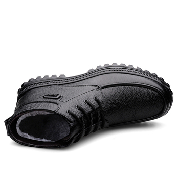 Martin boti - încălțăminte din piele naturală, înălțime peste gleznă, căptuțite cu fleece, vârf rotund, talpă din cauciuc