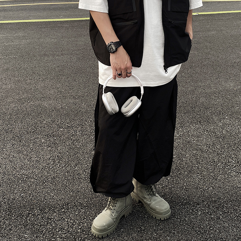 Pánske motocyklové topánky so zvýšenou podrážkou, vysokým holenným strihom, vršok z Oxford textílie, gumová podrážka, PU vložka