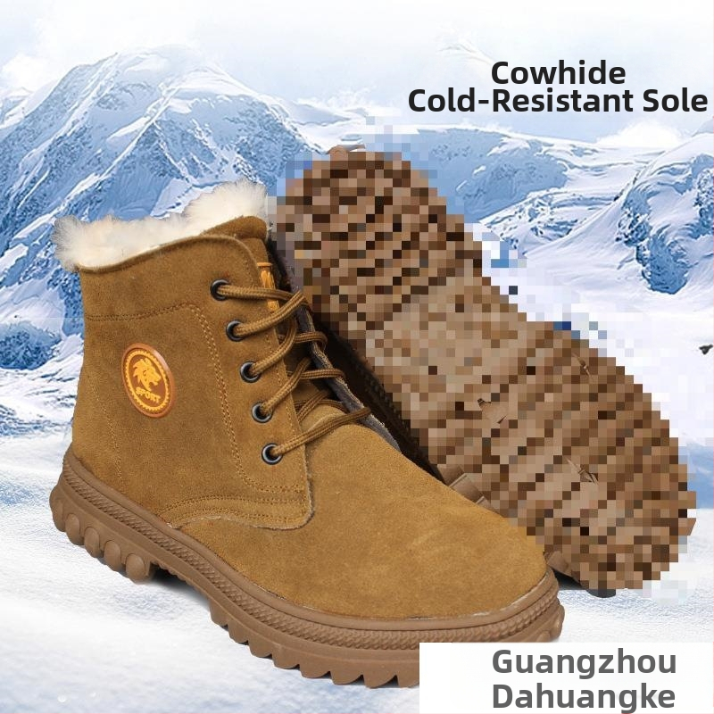 Meeste Martin kingad, fliisvooderiga, ekstra paks villane isolatsioon, ülaosa lehma nubuk-veluur, kummist talla