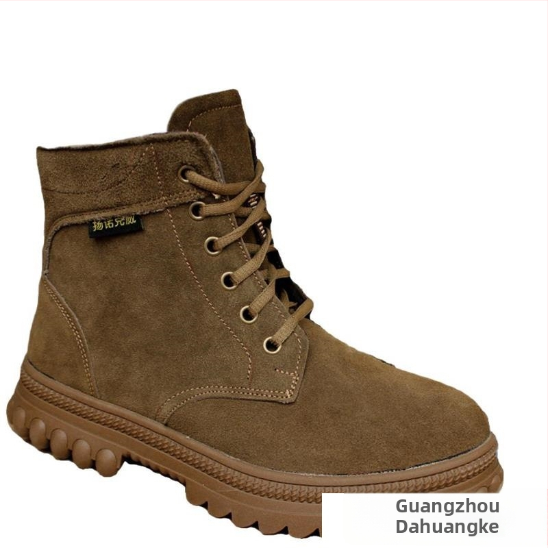 Meeste Martin kingad, fliisvooderiga, ekstra paks villane isolatsioon, ülaosa lehma nubuk-veluur, kummist talla