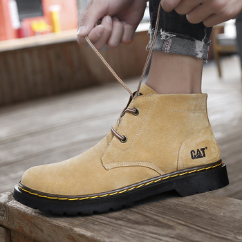 Martin čizme od prave kože, frosted leather završna obloga, srednja visina čizme, zaobljeni vrh, potplat od telećih tetiva