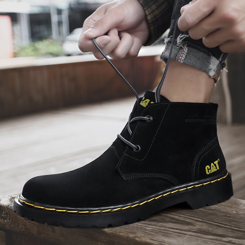 Martin čizme od prave kože, frosted leather završna obloga, srednja visina čizme, zaobljeni vrh, potplat od telećih tetiva