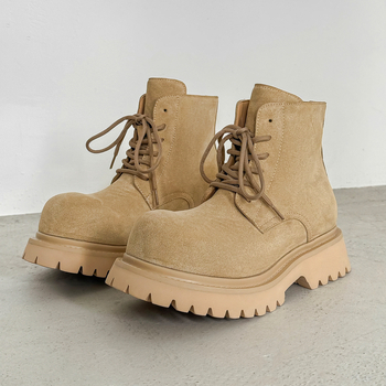 Unisex Martin Derby čižmy s predným šnurovaním, velúrový vrch, pena podrážka, jesenné nosenie