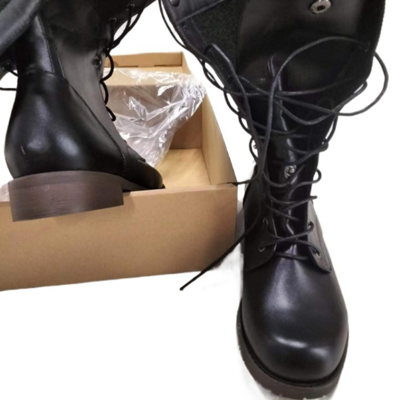 Férfi PU bőr motoros csizmák, középmagasságú, kerek orr, oldalsó cipzár, alacsony négyszögletes sarok 1-3 cm