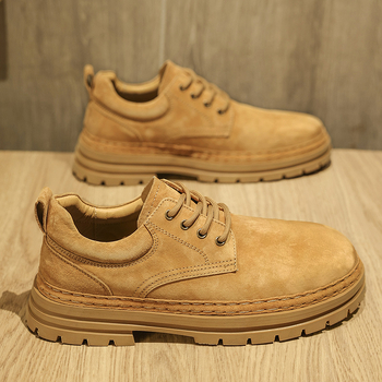 Muške kožne tenisice s niskim vratom, debela potplat, pigskin gornji dio, PU ulozak, prozračne i protuklizne