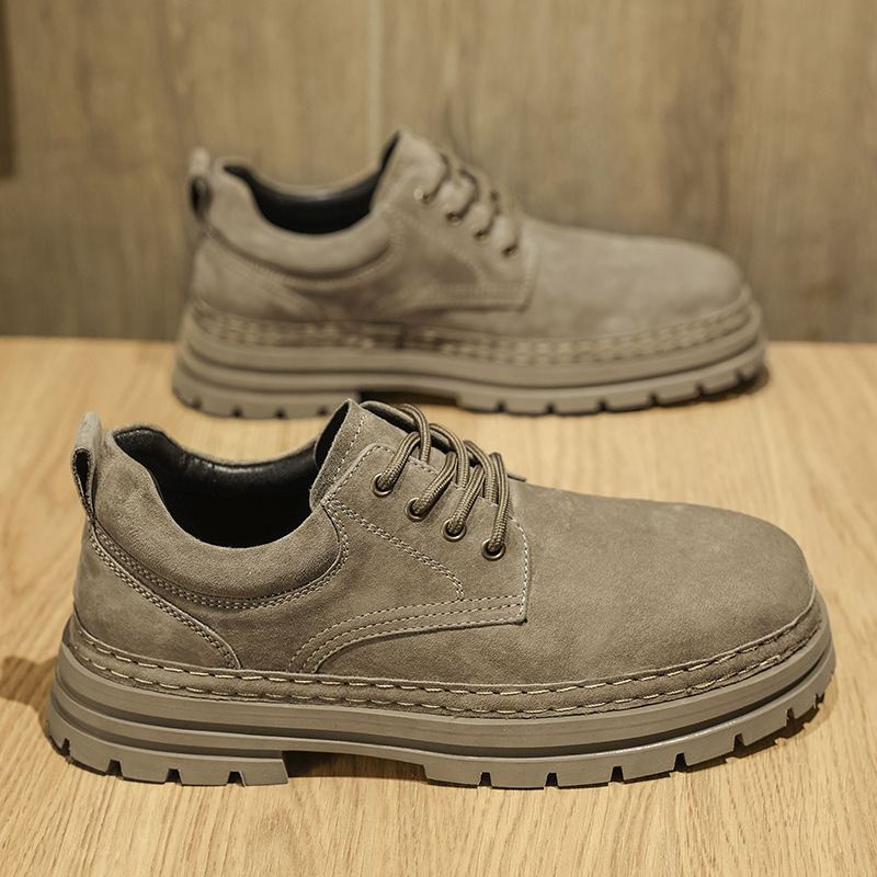 Muške kožne tenisice s niskim vratom, debela potplat, pigskin gornji dio, PU ulozak, prozračne i protuklizne