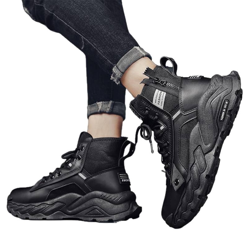 Martin visoke čizme s PU gornjim dijelom i gumom – prednje vezivanje, unutarnja mreža, jesen