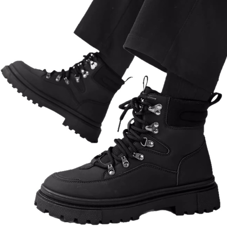 Muške Martinske čizme – vodootporne, protiv klizanja, otporne na habanje, debeli potplat, prednje vezivanje