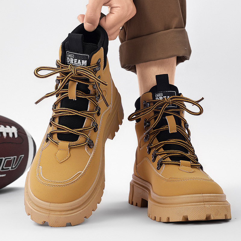 Muške Martinske čizme – vodootporne, protiv klizanja, otporne na habanje, debeli potplat, prednje vezivanje