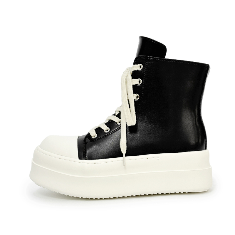 Martin čizme od platna, gumena potplata, visok šev, bočni zatvarač