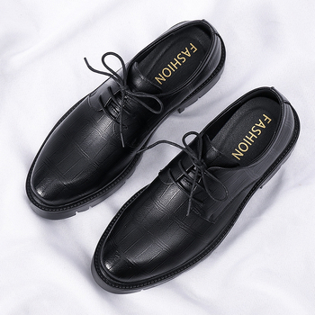 Pánske topánky na business štýl s vrchným materiálom z recyklovanej kože a gumovou podrážkou, protišmykové, na denné nosenie