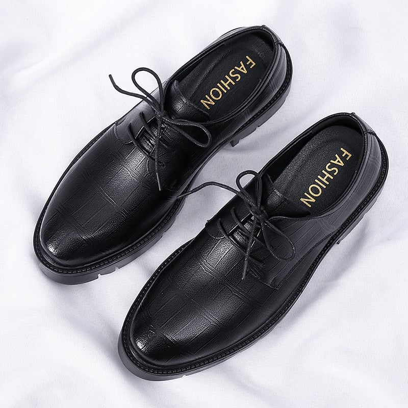 Pánske topánky na business štýl s vrchným materiálom z recyklovanej kože a gumovou podrážkou, protišmykové, na denné nosenie