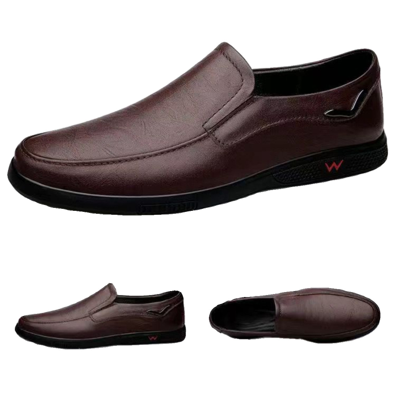 Muški slip-on loafers od prave kože, mekana gumena potplat, gornji dio od split kože, PU uložak i podstava, pogodni za proljeće i jesen