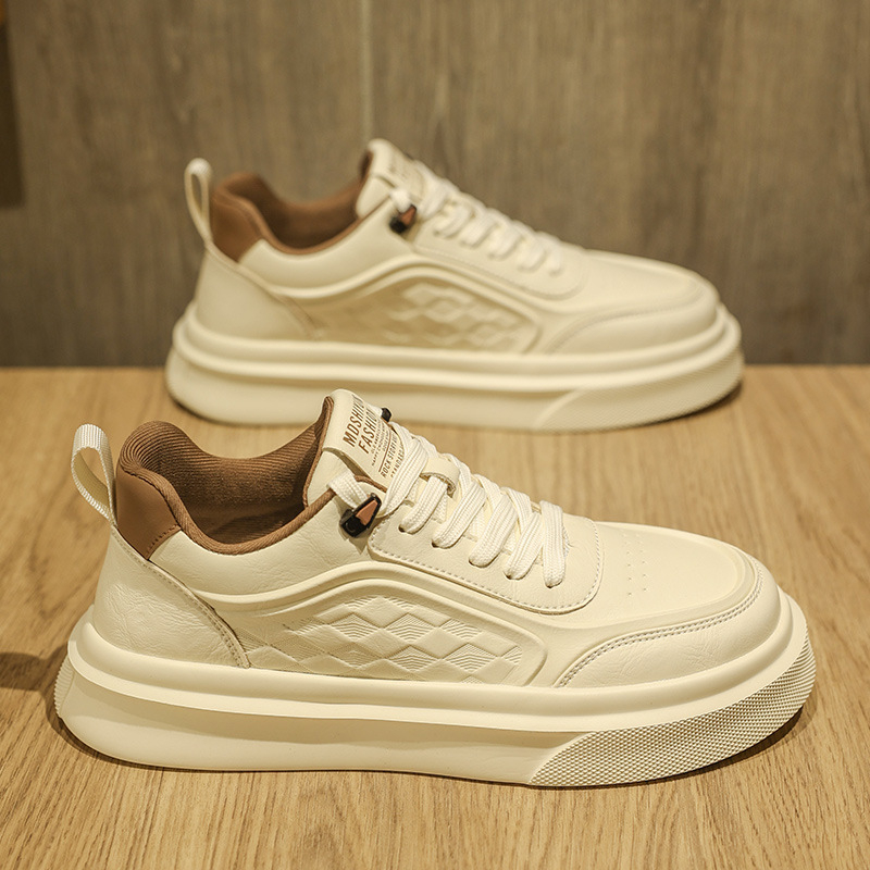 Muške tenisice Board Shoes - PU gornji dio, debela potplata 3–5 cm, prozračni unutarnji sloj, casual sportske tenisice