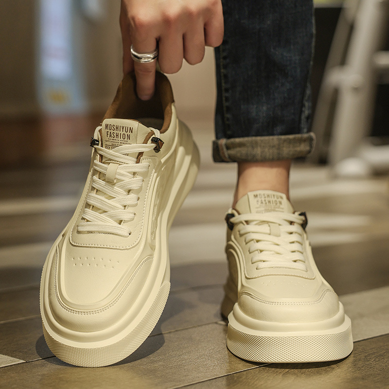 Muške tenisice Board Shoes - PU gornji dio, debela potplata 3–5 cm, prozračni unutarnji sloj, casual sportske tenisice