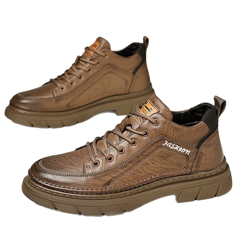 Dragonfly мъжки маратонки от естествена кожа – дишащи, противохлъзгащи, повишаващи височината, ежедневен стил, есен 2025