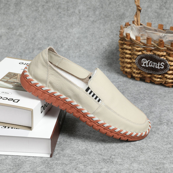 Kožne loaferice slip-on, s niskim vrhom, prozračne, uložak od prirodne kože, kožna potplata