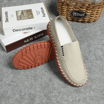 Kožne loaferice slip-on, s niskim vrhom, prozračne, uložak od prirodne kože, kožna potplata