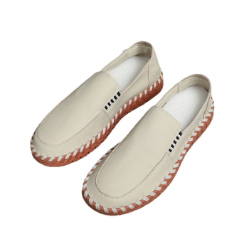 Kožne loaferice slip-on, s niskim vrhom, prozračne, uložak od prirodne kože, kožna potplata