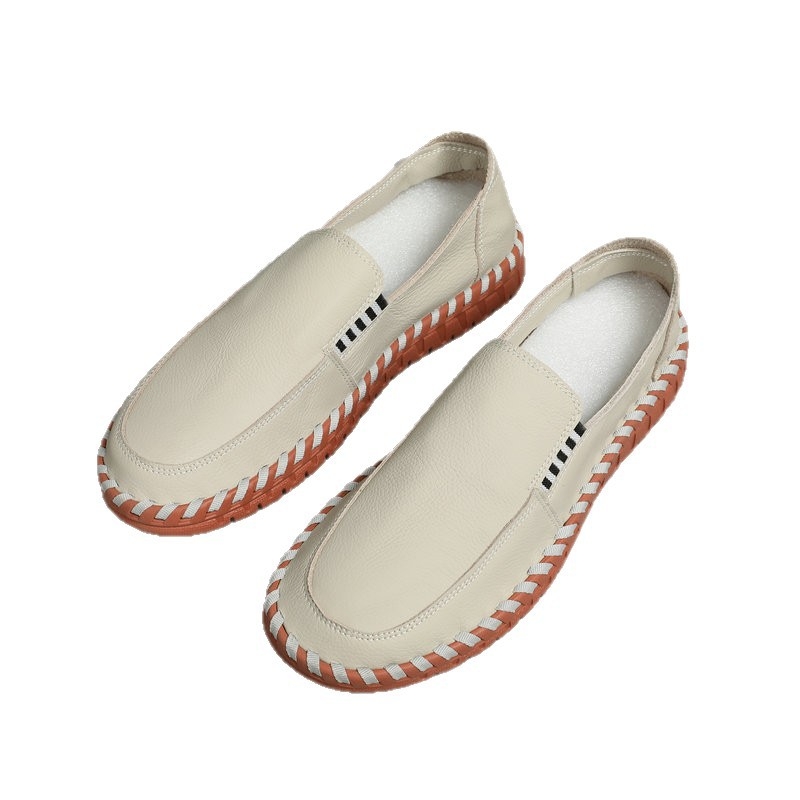 Kožne loaferice slip-on, s niskim vrhom, prozračne, uložak od prirodne kože, kožna potplata