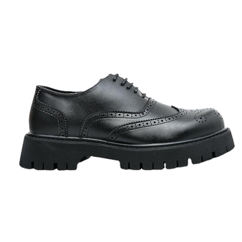 Ανδρικά δερμάτινα παπούτσια σε κορεατικό στυλ, καθημερινά, με παχιά σόλα, PU επάνω μέρος, στρογγυλή μύτη, χαμηλό τακούνι