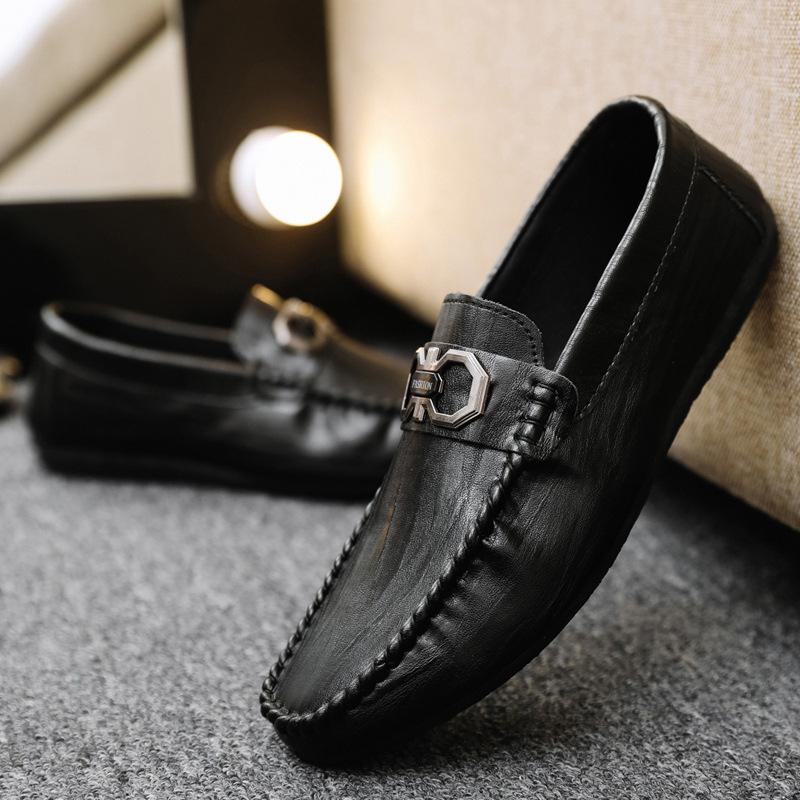 Muški slip-on loaferi s PU gornjim dijelom, gumom na potplati, prozračni, niski profil, obuća za vožnju