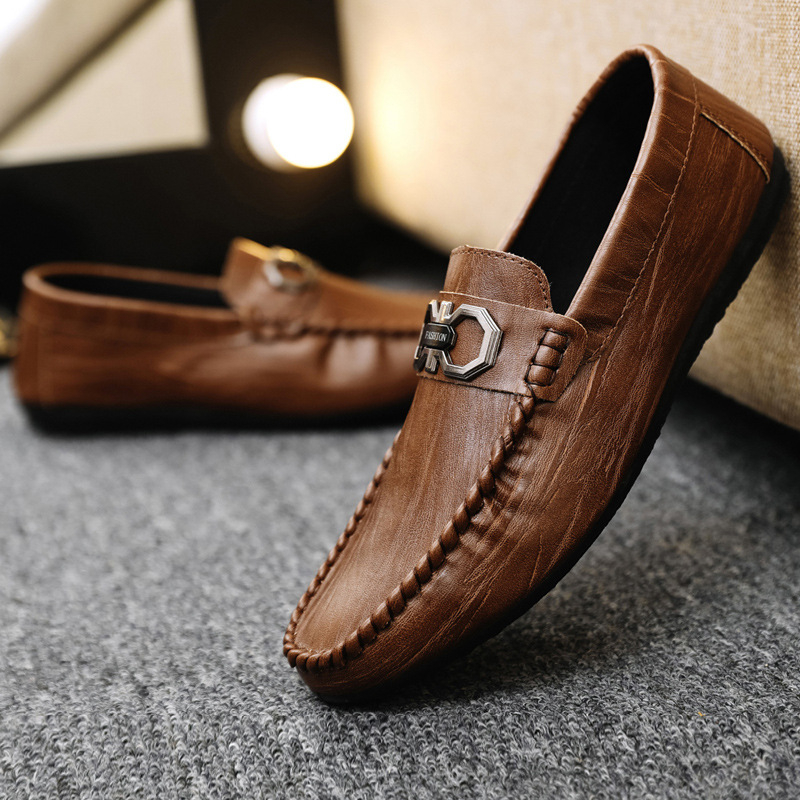 Muški slip-on loaferi s PU gornjim dijelom, gumom na potplati, prozračni, niski profil, obuća za vožnju
