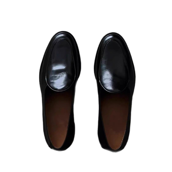 Pánske mokasíny z umelej kože, EVA podrážka, PU podšívka, ostro špičatý nos, ľahké obúvanie, business casual štýl, uvedenie na trh jesenná 2025